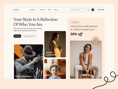 Fashion E-Commerce Landing Page UI app branding design e commerce fashion landing page product design ui ux website design