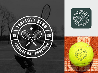 Tennis club Logo ball black branding circle club graphic design green logo round tennis