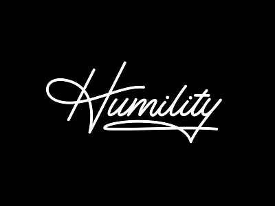Humility cursive h handlettered humble humility illustration lettering ligature monoline script typography