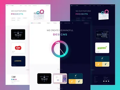 UX/UI design for design agency branding design graphic design illustration logo typography ui ux vector