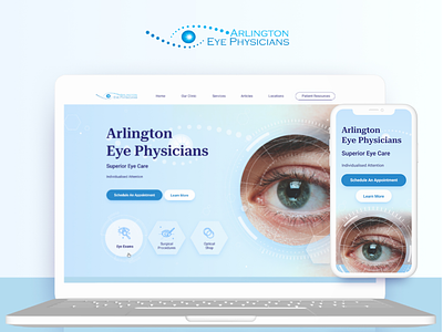 Arlington Eye Physicians - Website Design branding design desktop design illustration logo medical responsive design ui ux webdesign website design