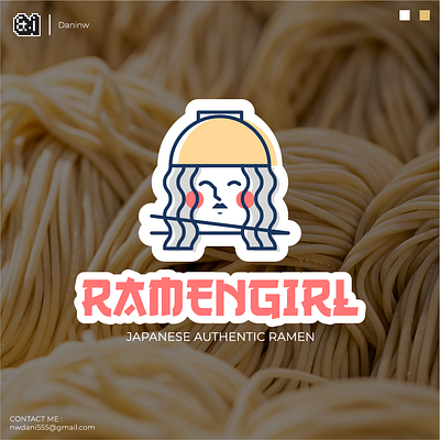 Ramengirl Logo branding design flat design graphic design illustration logo typography vector