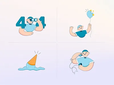 Reviso - Error Illustrations 404 adobe design error graphic design illustration illustrator something went wrong tranding ui uiux ux