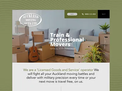 Auckland Moving Guys Website Desigb adobe xd business illustration ui ux website design