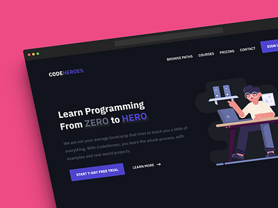 CodeHeroes - E-learning Platform Concept