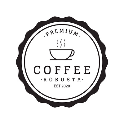 Coffee shop logo cappuccino
