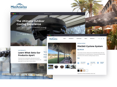 Mist America - New Website Design & Build corporate ecommerce industrial luxurious ui uiux ux web web design website