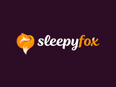 SleepyFox Logo branding fox logo sleepy