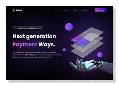 Digital Payments - Landing Page bank banking business credit card design digital payment figma landing page payment popular simple ui design ux design wallet web design