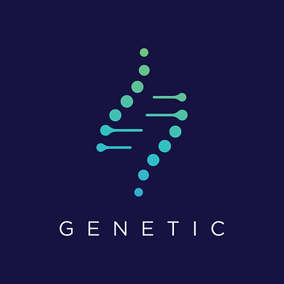 Genetic dna logo biotechnology