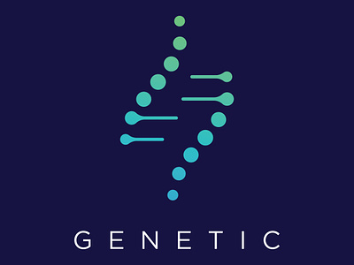 Genetic dna logo biotechnology