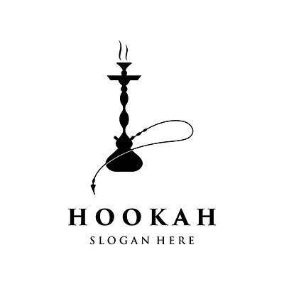 Hookah logo silhouette