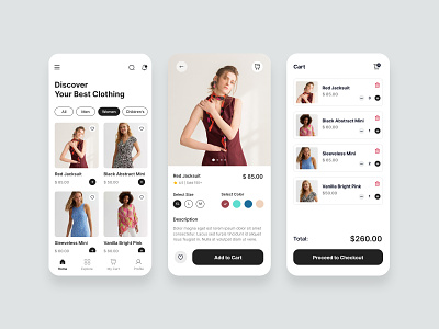 Fashion eCommerce App android app app design app ios clean clothing app ecommerce ecommerce app fashion app fashion ecommerce mobile app ui