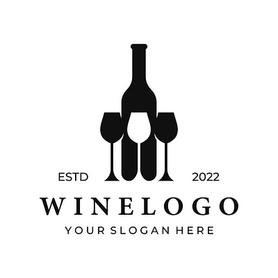 Wine logo beverage