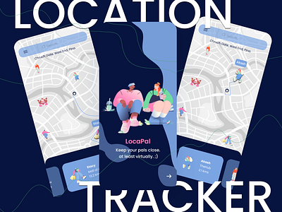 Location Tracker - DailyUI 020/100 app branding design graphic design illustration logo typography ui ux vector