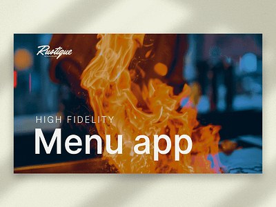 Rustique Steakhouse Menu App Figma Thumbnail Design app branding design figma graphic design logo menu app restaurant thumbnail typography ui ux