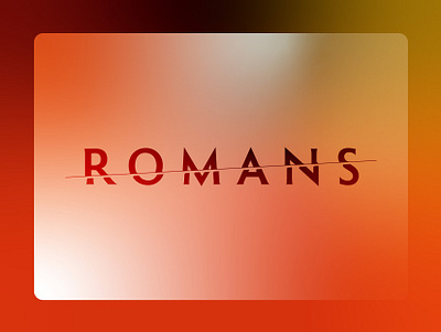 Romans Wordmark | Sermon Series bible brand branding card christ christian church clean cut design fog icon logo minimal overlay roman romans sermongraphic vector wordmark