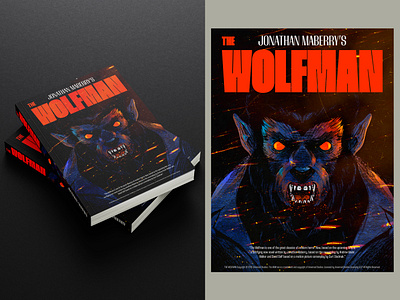 The Wolfman book cover book book cover books branding digital art. editorial editorial design graphic design illustration illustrator lettering novel photoshop procreate werewolf wolfman