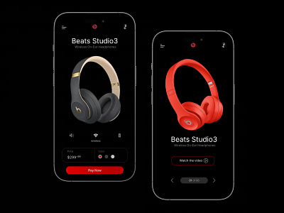 Beats Headphone 3d animation app branding car design graphic design headphone illustration logo ui ux