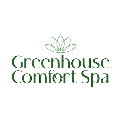 greenhouse comfort spa logo concept branding design graphic design lettering logo typography