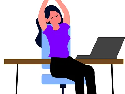 Desk Job is giving me backaches 3d adobe animation branding concept creative design graphic design illustration logo motion graphics ui ux vector