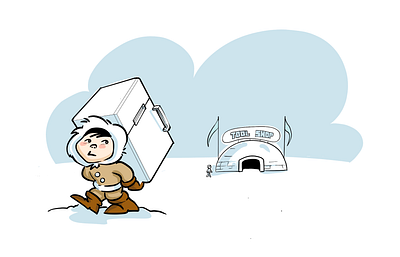Kimmo - the eskimo graphic design illustration vector