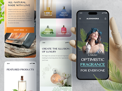 Perfume Store - Responsive Web app aromatic clean design ecommerce fragance ios iphone landing page mobile mockup online store perfume responsive shop store ui ux web design website