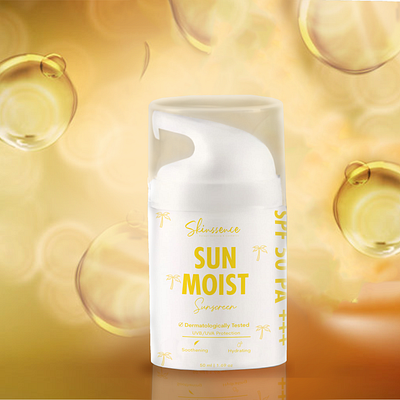 Sun Moist Cream AD branding design graphic design