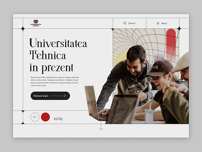 University homepage design design typography u ui ux