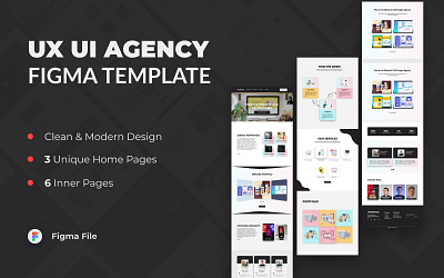 Agency Figma Template agency agency portfolio agency template agency website ui