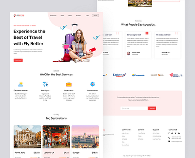 Travel Agency Landing Page Design Template