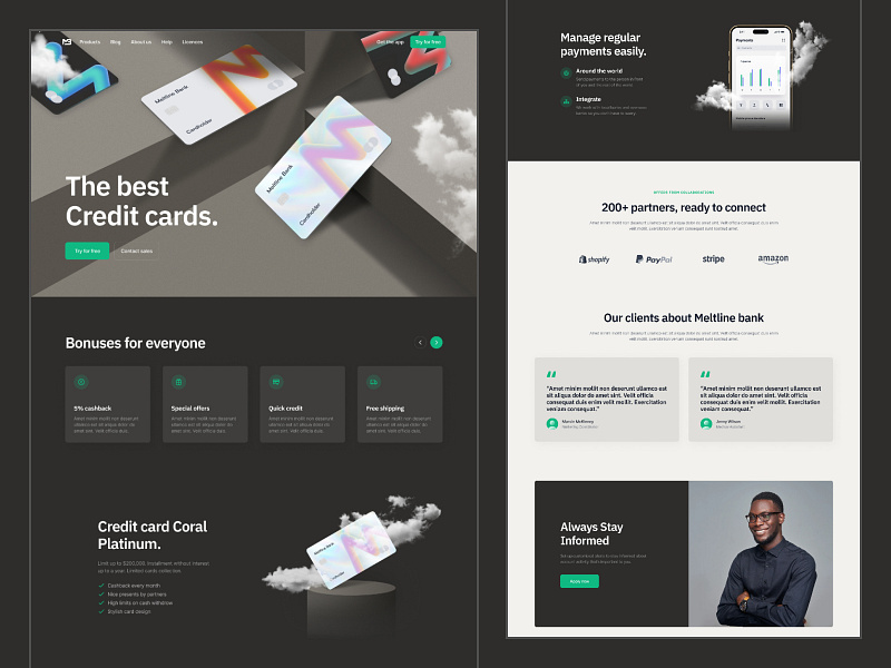 ✦ TheSprkl / Neobank Template banking branding design figma2webflow fintech landing page modern template thesprkl ui ux webflow website