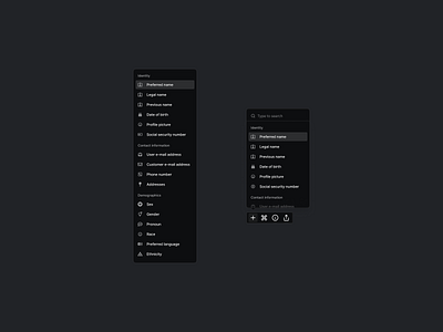 Floating Navigator dark design sass ui ux