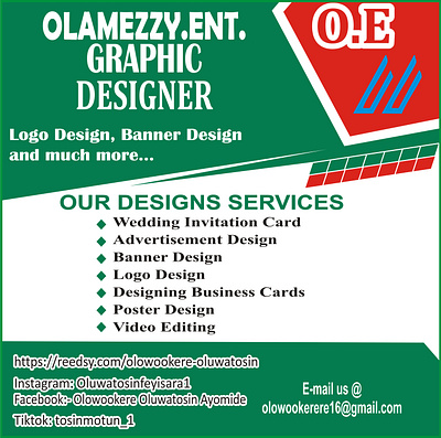 Olamezzy Ent branding graphic design logo motion graphics