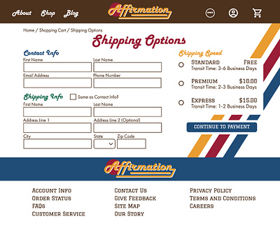 Shipping Options Form adobe branding design figma form graphic design ui ux vector website