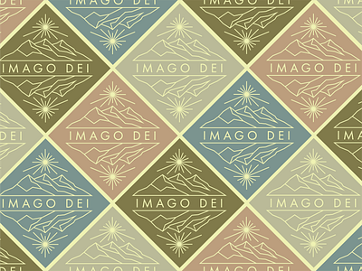 Imago Dei badge dei god image imago logo mountain print screen sun