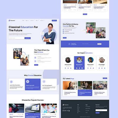 E-Learning Landing Page Template e learning landing page ui uiux