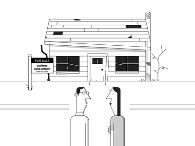 Fixer-upper fixerupper house housingmarket illustraion illustration illustration art illustration digital illustrations minimalist realestate seattle