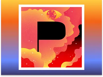 P — 36 Days of Type 36daysoftype 36daysoftype10 challenge daily eye illustration letter mistic poster psychedelic smoke typeface vector