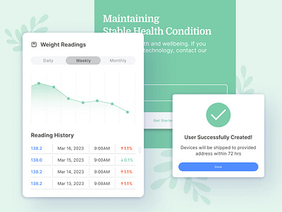 Vitals Tracking Portal dashboard design digital health elderly healthcare medical onboarding product remote patient monitoring senior telemedicine ui ux vitals tracking