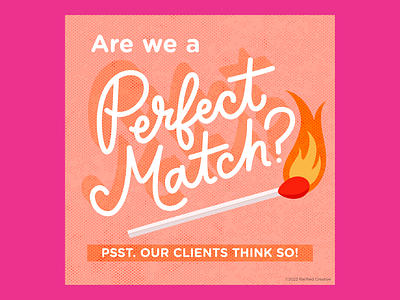 Are we a perfect match? design graphic design hand lettering illustration social media typography vector