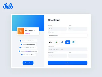 Credit Card Checkout | DailyUI #002 002 checkout credit card dailyui form payment subscription ui