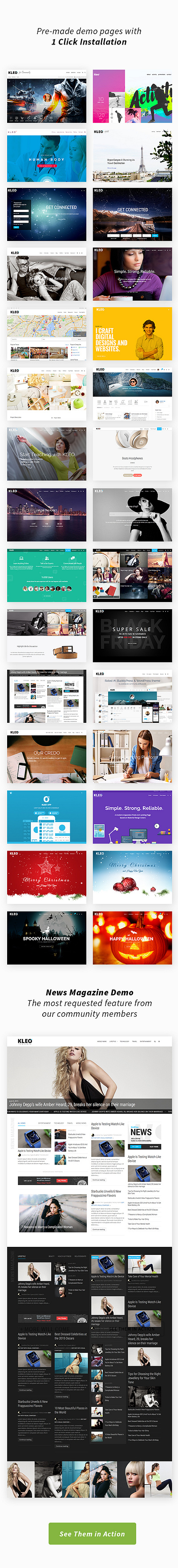 KLEO - Pro Community Focused, Multi-Purpose BuddyPress Theme website theme