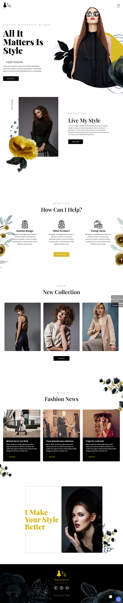 Stylist Shop Wordpress Website Development ui ux design user interaction user interface web development website design wordpress wordpress website worspress development