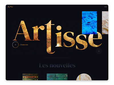 Artisse art black branding exposition homepage laptop tablet ui webdesign