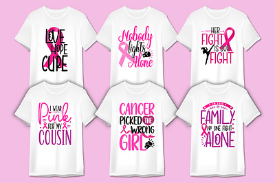 Cancer Awareness t-shirt | SVG design awareness branding cancer custom custom t shirt design fight girl illustration logo pink shirt typography vector women