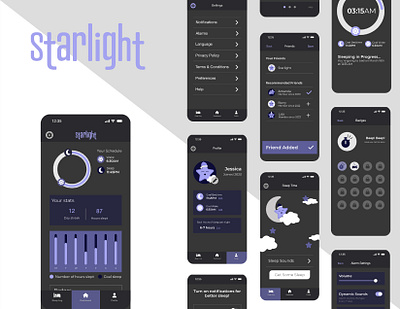 Starlight - Sleep Alarm app app design branding design graphic design interface ios logo ui ux