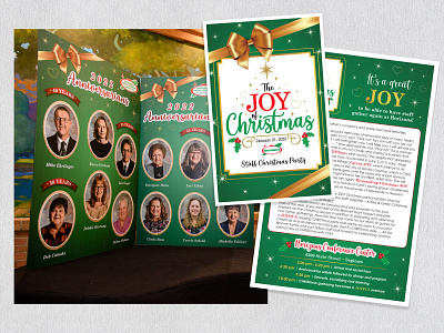 Christmas Party Invitation and Posters design graphic design indesign layout design