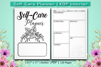 Self-Care Planner | KDP Interior journals kdp pdf