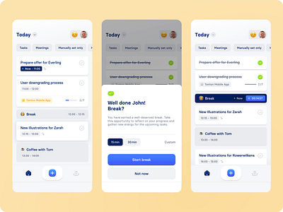 GUIDA - SaaS solution for efficient work and task management android app b2b blue cold contemporary corporate figma ios light mobile mockup product design saas task management ui design uiux ux design visual design